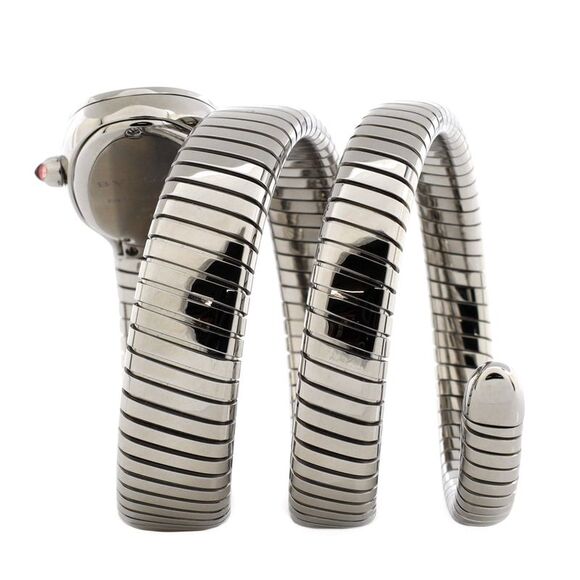 Bvlgari Serpenti Tubogas Double Spiral Quartz Watch Stainless Steel 23 - - Picture 5 of 5